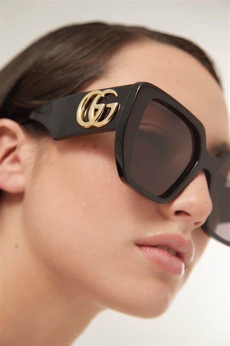 gucci sunglasses styles|gucci black and white sunglasses.